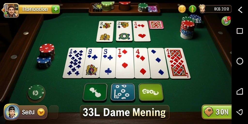 Screenshot gameplay 33L menampilkan suasana seru permainan Domino.