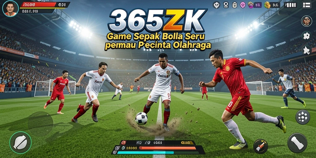 Tangkapan layar permainan 365ZK dengan aksi sepak bola terbaik.