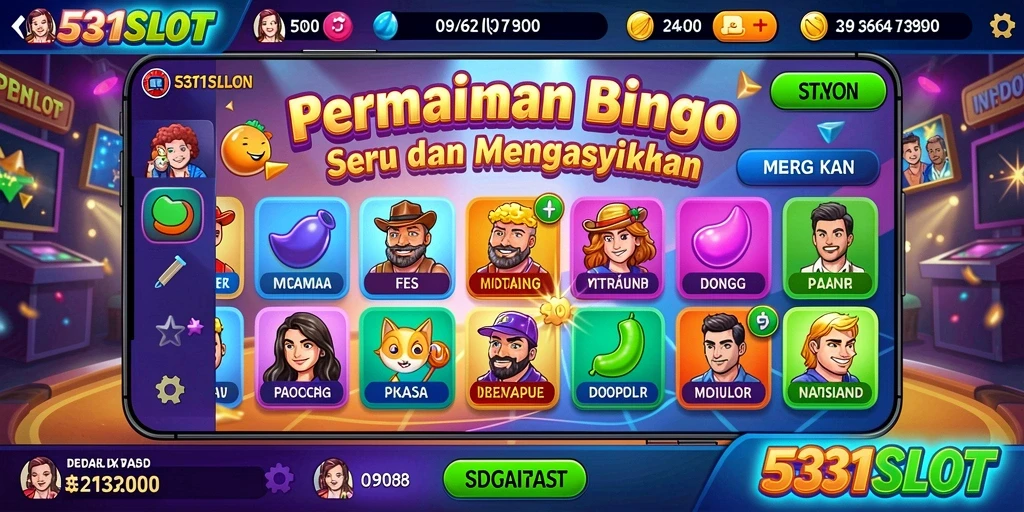 Tampilan menarik dari gameplay Bingo di 531SLOT.