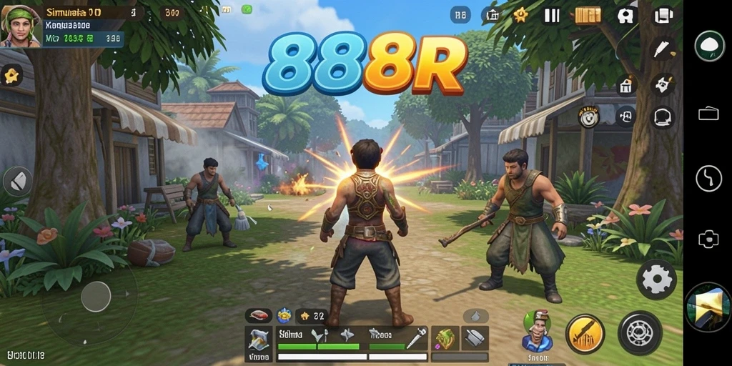 Menampilkan gameplay mendalam dan interaksi sosial dalam 888R.