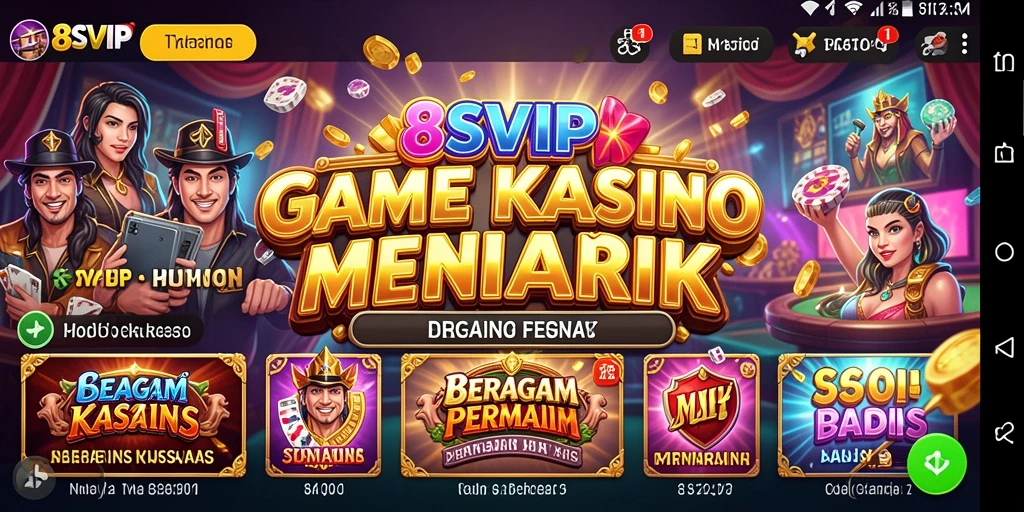 Tampilan gameplay Kasino 8SVIP yang mengasyikkan dan interaktif.