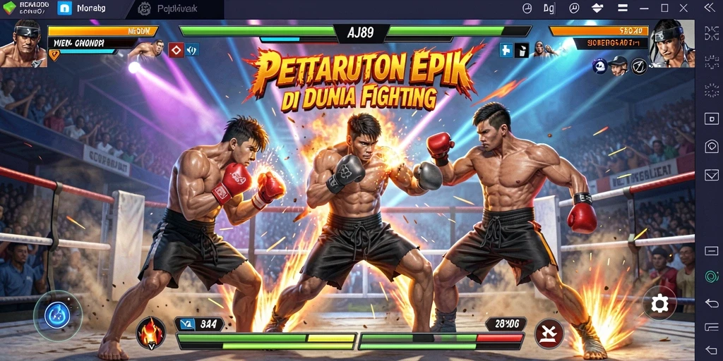 Tampilan gameplay Fighting yang seru dan penuh aksi.