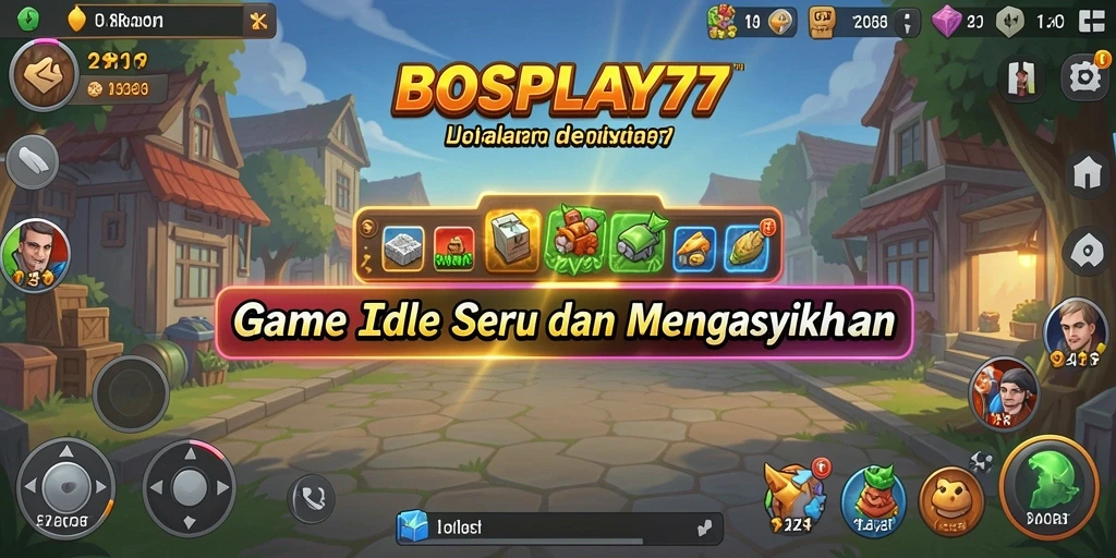 Screenshot utama BOSPLAY77 menampilkan gameplay Idle yang mengasyikkan.