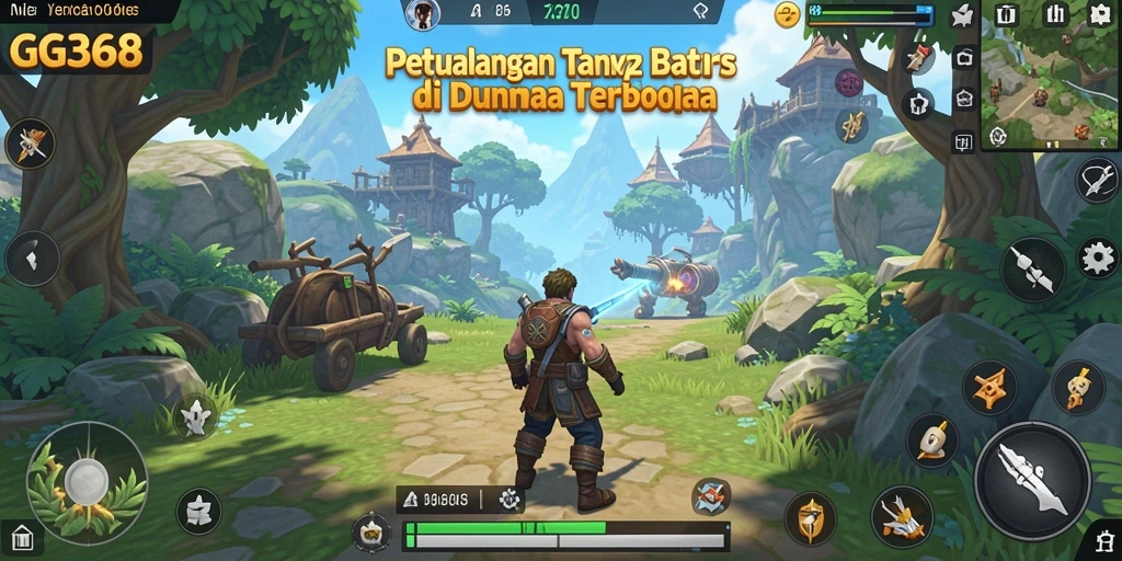 Screenshot gameplay GG368 menampilkan petualangan seru di dunia terbuka.