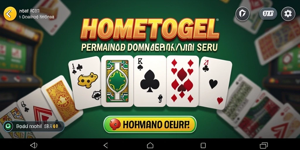 Screenshot HOMETOGEL menunjukkan gameplay Domino yang mengasyikkan.
