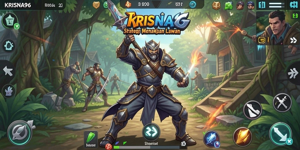 Tampilan gameplay epik di KRISNA96 dengan strategi menegangkan.