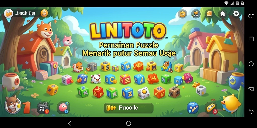 Tampilan gameplay LINITOTO yang penuh warna dan menantang.