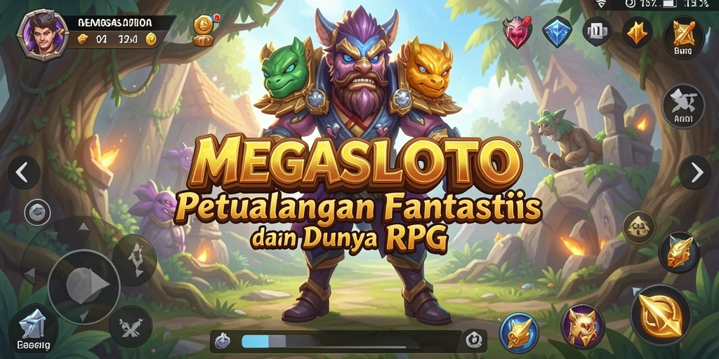 Tampilan gameplay MEGASLOTO yang seru dan menantang.