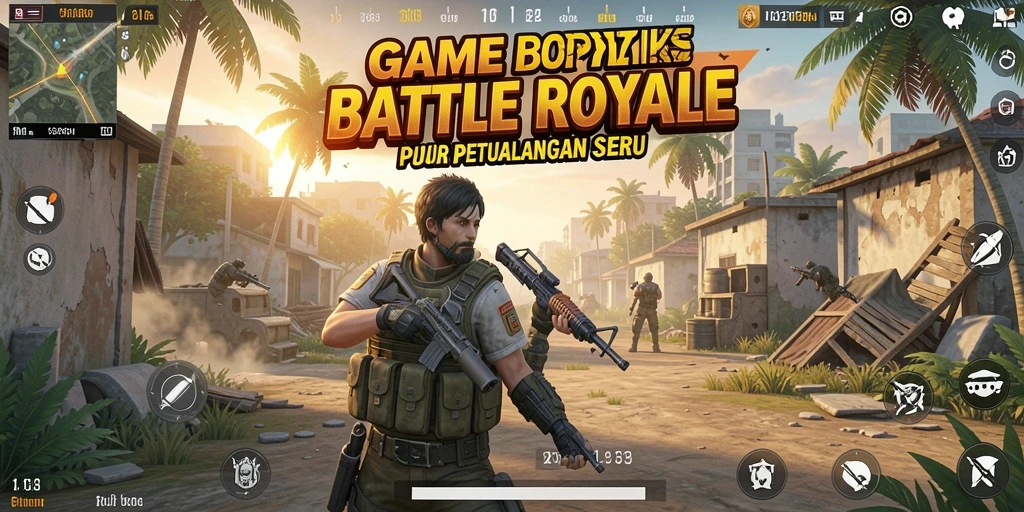 Screenshot menunjukkan aksi seru dalam game Battle Royale RPYYY.