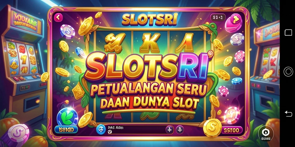 Tampilan gameplay SLOTSRI yang menampilkan petualangan seru dan slot menarik.
