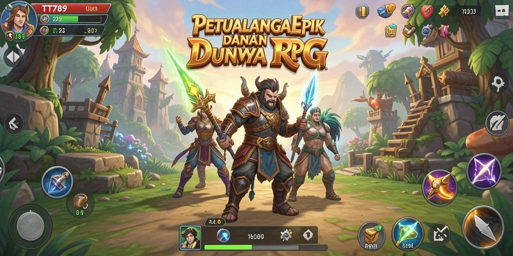Tangkapan layar TT789 menampilkan aksi petualangan RPG yang seru.