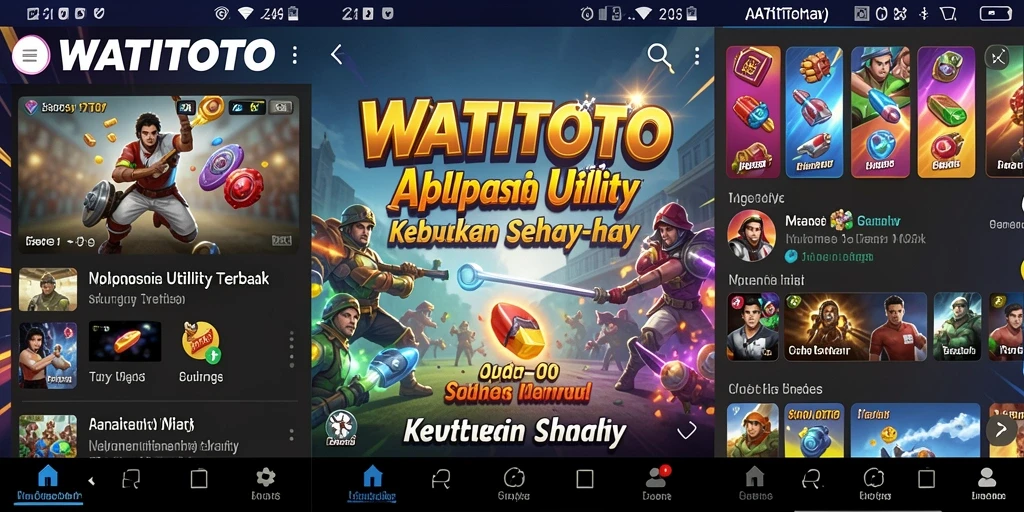 Tampilan utama WATITOTO menampilkan fitur-fitur yang intuitif dan mudah diakses.