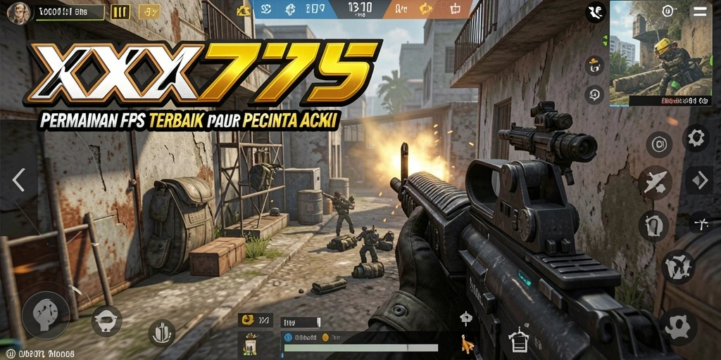 Screenshot utama XXX777 yang memperlihatkan aksi tembak-menembak seru.