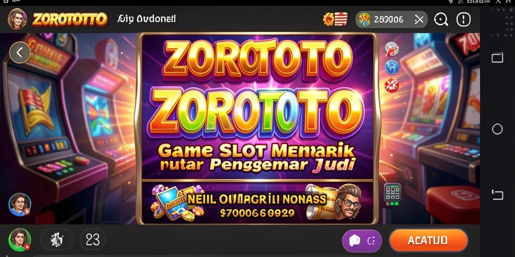 Tampilan gameplay ZOROTOTO yang menarik dan penuh warna.